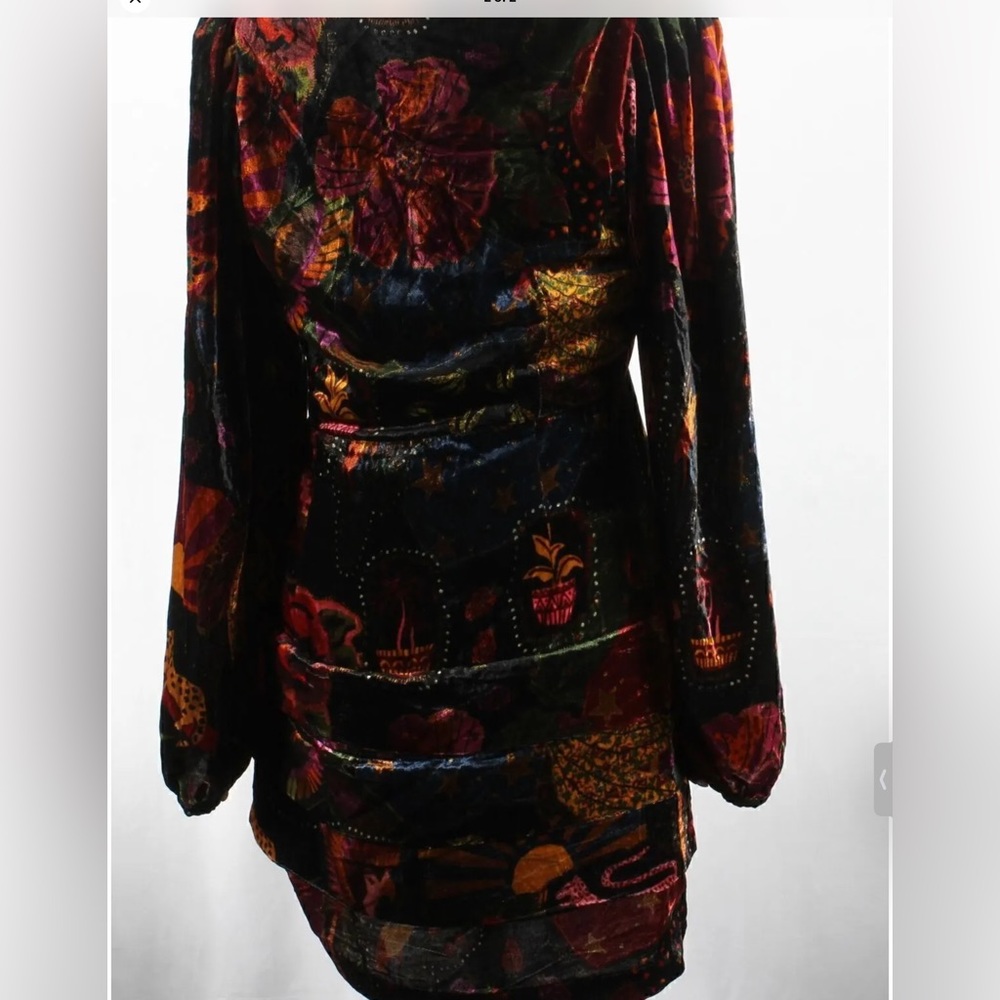 NWT Farm Rio Anthropologie Mini Crazy Mix Dress - Picture 8 of 11